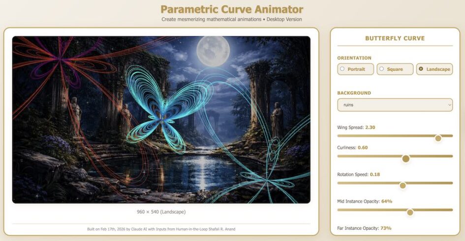 Parametric Curve Animator built with Claude.