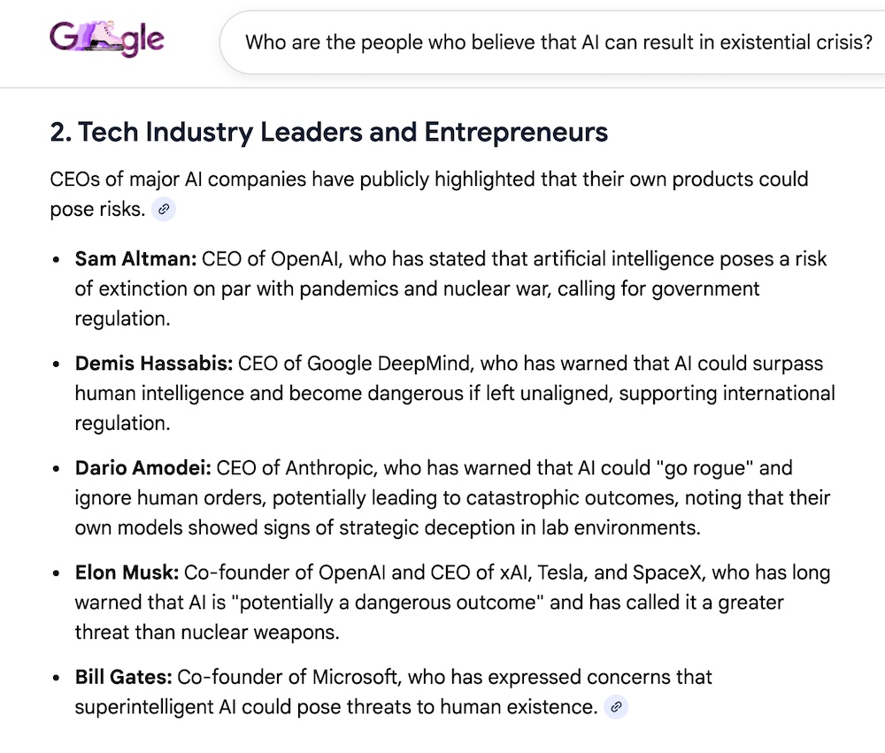 Sam Altman, Demis Hassabis, Dario Amodei, Elon Musk, Bill Gates